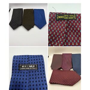 Lot of 7 Silk/cashmere Ties Business Professional Calvin Klein, Geoffrey beane